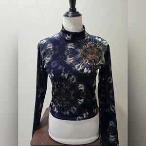 BDG Multicolor Tie-Dye Long Sleeve Top